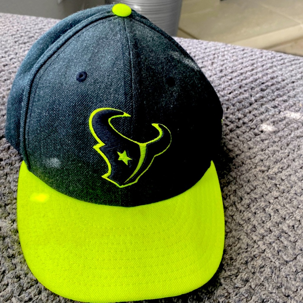 NFL Black & neon yellow Houston Texans hat.
